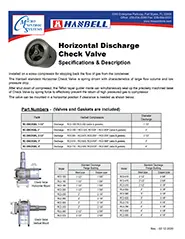 Hanbell Check Valve Spec Sheet